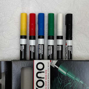 Marabu Yono Acrylic Marker Fine: YONO Set 6 Primary (FINE)