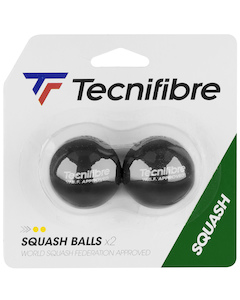 Tecnifibre Squash Balls Double Yellow Dot – 2pk