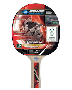 Sporting good wholesaling - except clothing or footwear: Donic Legends 600 Table Tennis Bat