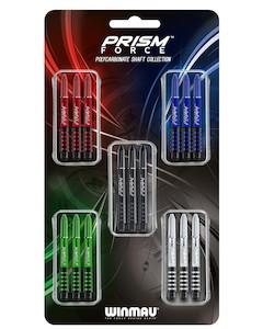 Sporting good wholesaling - except clothing or footwear: Winmau Prism Force Shaft Collection