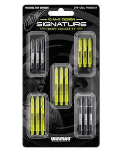 Sporting good wholesaling - except clothing or footwear: Winmau MvG Signature Shaft Collection