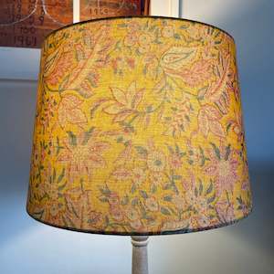 Golden Hues | Fabric Lamp Shade | Handcrafted