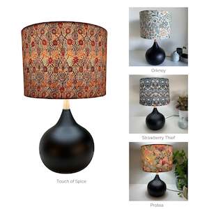 Black Touch lamp | 4 Lampshade Options | Custom Made