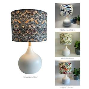 Furniture: White Touch lamp | 4 Lampshade Options | Custom Made