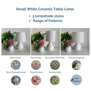 Find Your Perfect Match - Small White Ceramic Table Lamp