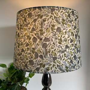 Serenity Leaves| Fabric Lamp Shade | Handcrafted