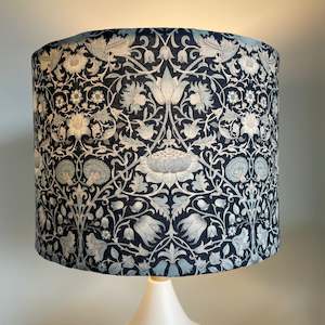 Hawkdale - Pure Lodden - Ink | Fabric lampshade - Made in NZ | William Morris