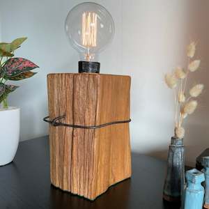 Furniture: Rustic Elegance| Handcrafted Tōtara Lamp #53