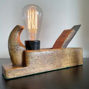 Furniture: Table Lamp | Authentic Wood Plane | #85