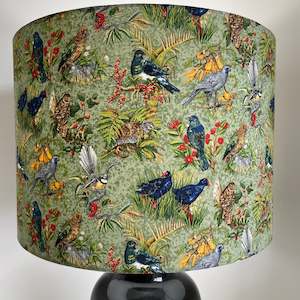 Furniture: Ready-made LARGE Kiwiana Birds lampshade