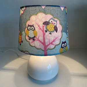 Ready-made SMALL owl childrens lampshade