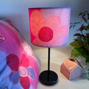 Ready-made SMALL pretty in pink fabric lampshade