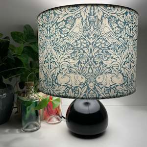 Morris & Co Brer Rabbit Teal | Fabric lampshade - Made in NZ