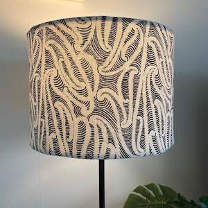 Furniture: Ihi Fabric Pukepoto  | Fabric lampshade - NZ made