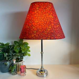 Kaffe Fassett Button Mosaic Orange | Fabric lamp shade | Handcrafted in NZ