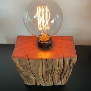 Furniture: Reclaimed Wood Lamp | Handcrafted | Wharf series #126