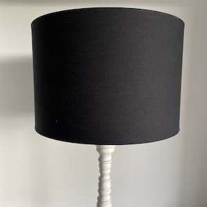 Furniture: Second-hand | Super Low Price |Medium Drum Black Lampshade