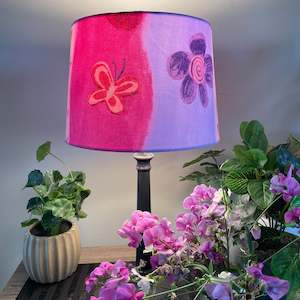 Pretty in pink print lampshade