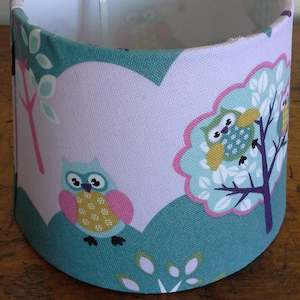 Owl print lampshade