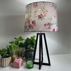 Ready-made LARGE TAPERED Lampshade | Vintage Flowers