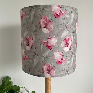 Furniture: Ready-made 20 cm Cylinder Lampshade | Rose-buds