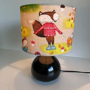 Adorable Fox Fabric Lampshade | Childrens Bedroom