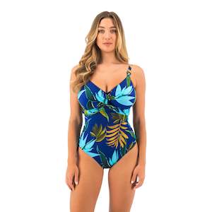 Lingerie: Fantasie Pichola Tropical Blue Twist Front Swimsuit