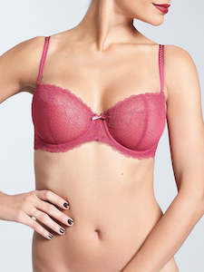 Chantelle Le Marais Half Cup Cranberry Bra