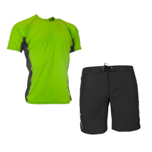 Rapid Dry Rashie - Short Sleeve & Everywear Action Board Shorts - Package Womens