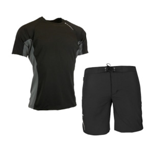 RAPID DRY RASHIE - SHORT SLEEVE & EVERYWEAR ACTION BOARD SHORTS - PACKAGE MENS