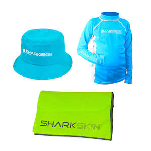 RAPID DRY LONG SLEEVE HIGH COLLAR JUNIOR TOP WITH TOWEL & HAT