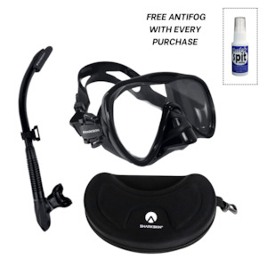 Sharkskin Softseal Plus Mask & Sharkskin Easyclear Splash Guard Snorkel With Free Anti-fog