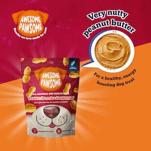 Awesome Pawsome Peanut Butter & Cranberry Dog Treats, 85g