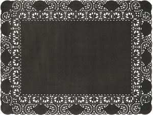 Paper Lace Doilies Rectangle 30x40cm Black – Sharp Serviettes