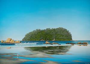 Motuotau Rabbit Island at Low Tide - Limited edition of 50