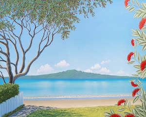 Rangitoto Island from Cheltenham Beach