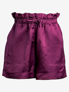 Paperbag Short – Aubergine