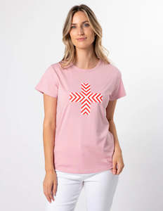 Stella+Gemma T-Shirt - Blush Red Chevron