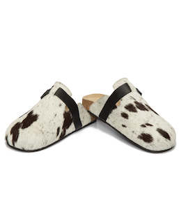 Clothing: The Design Edge - Hairon Monk Slippers Cowhide Footwear