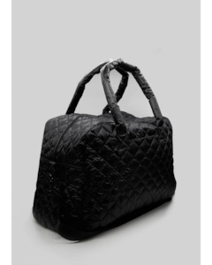 Stella + Gemma Overnight Bag Black Quilted