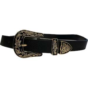 Clothing: Sass Penny Western Belt - Gold