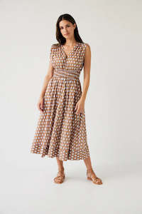 Tuesday Label Joshua Dress - Gold Print