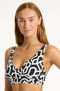 Clothing: Sea Level Deco Cross Front Multifit Bra