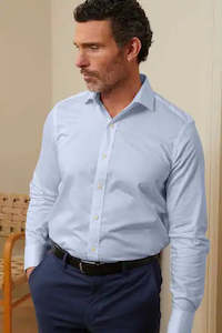 Clothing: Savile Row Shirt Cornflower Blue