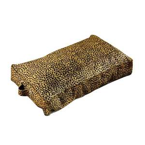 Rembrandt Leopard Leather Pillow