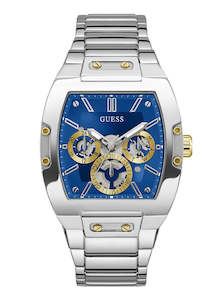 Guess Silver Phoenix Rectangle Link Watch