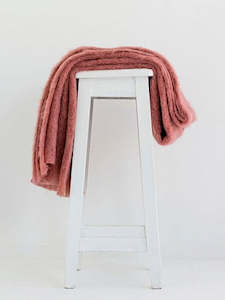 Windermere Mohair Knee Rug - Tea Rose