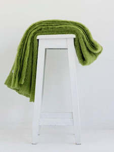 Windermere Mohair Knee Rug - Lime