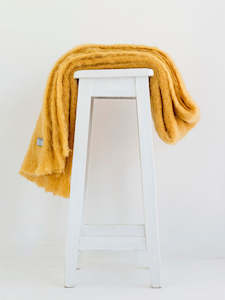 Windermere Mohair Knee Rug - Ochre