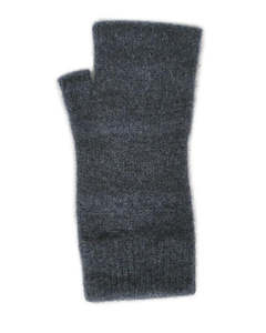 Lothlorian Fingerless Mitten: Lothlorian Possum & Merino Plain Fingerless Mitten, Charcoal